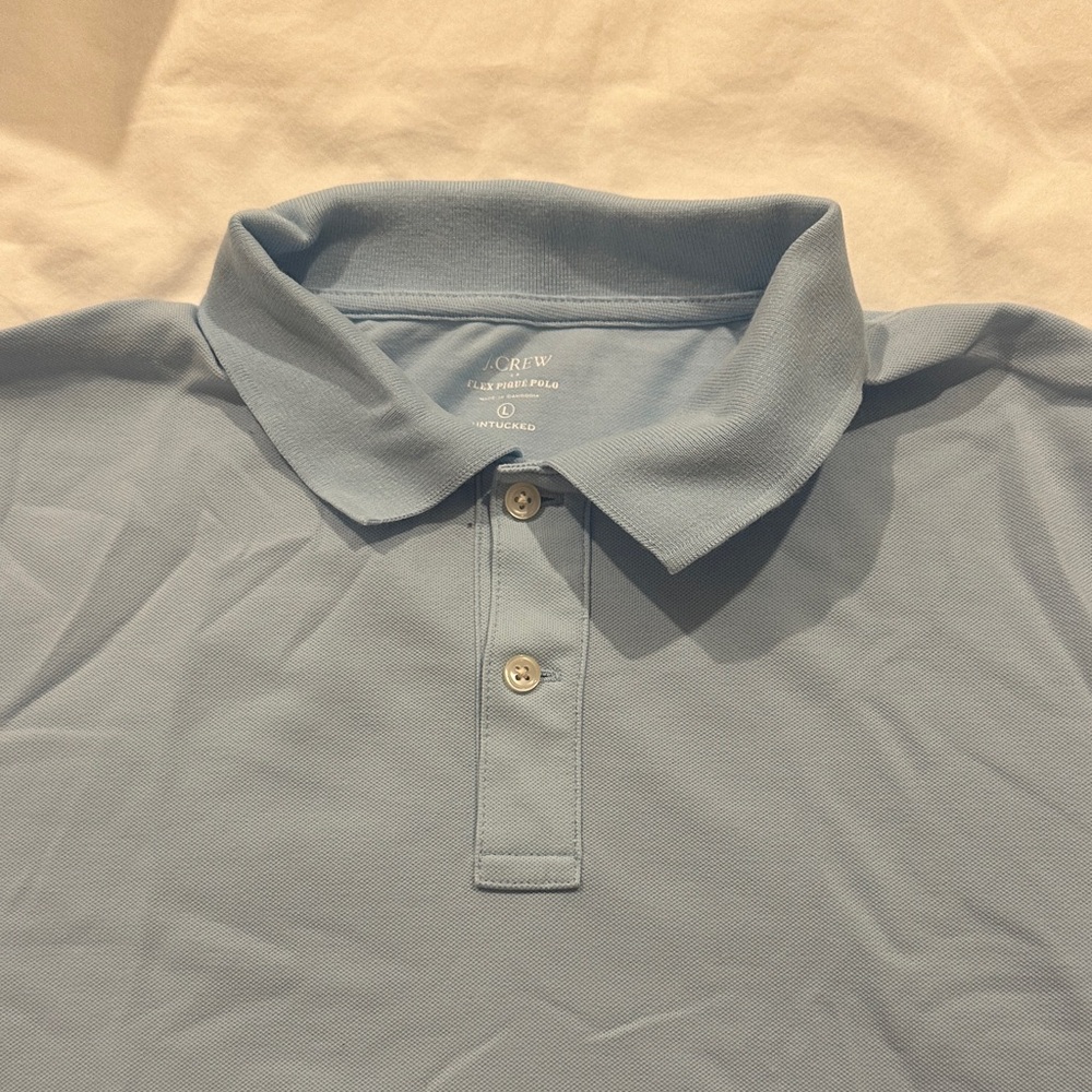 J. Crew Men's Sky Blue Polo Shirt